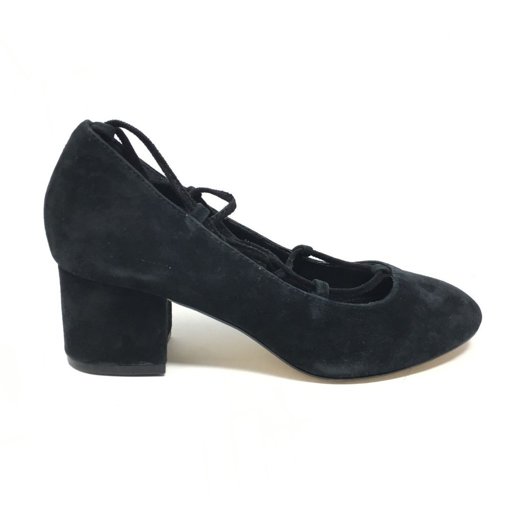 SAKS FIFTH AVE Casey Lace Up Suede Pumps in Black